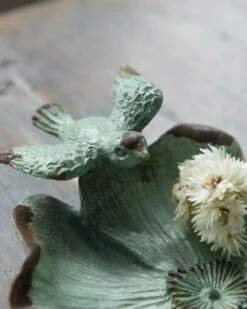 Bloemvorm Antiek Turkoois Schaaltje Met Vogeltje -Bekend Decoratie Winkel bloemvorm antiek turkoois schaaltje met vogeltje 2