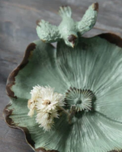 Bloemvorm Antiek Turkoois Schaaltje Met Vogeltje -Bekend Decoratie Winkel bloemvorm antiek turkoois schaaltje met vogeltje 3