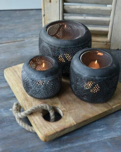 Bol Windlicht Met Golvend Rond Gaatjes Patroon, Groot -Bekend Decoratie Winkel bol windlicht met golvend rond gaatjes patroon groot 3