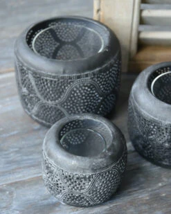 Bol Windlicht Met Golvend Rond Gaatjes Patroon, Groot -Bekend Decoratie Winkel bol windlicht met golvend rond gaatjes patroon groot 5