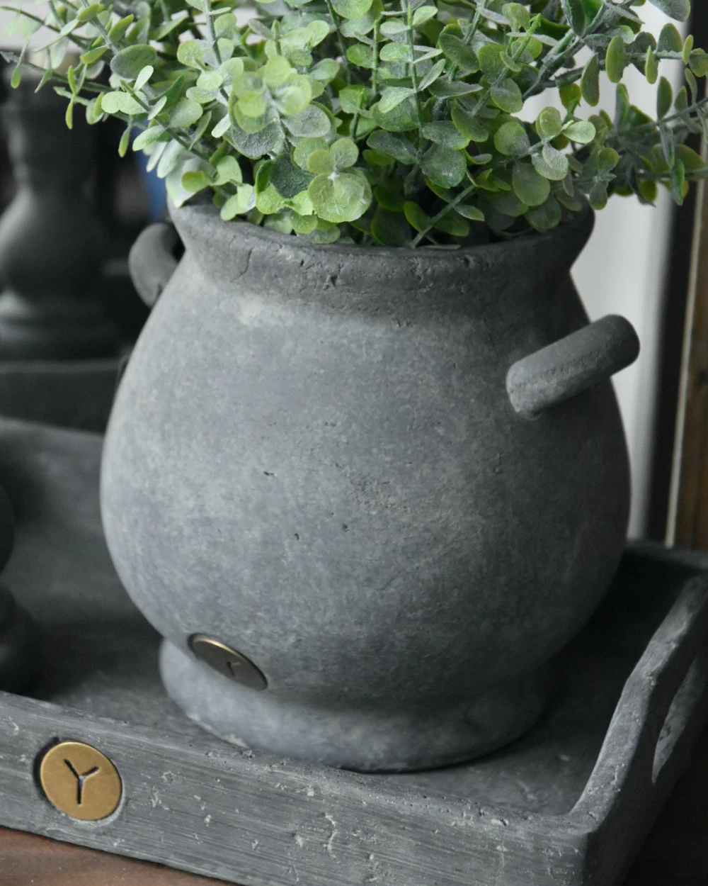 Bolle Kruik Pot Met Twee Oren En Brede Kraag, Majestic Brynxz 9 Bolle Kruik Pot Met Twee Oren En Brede Kraag, Majestic Brynxz - Afbeelding 7