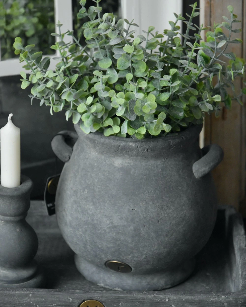 Bolle Kruik Pot Met Twee Oren En Brede Kraag, Majestic Brynxz 3 Bolle Kruik Pot Met Twee Oren En Brede Kraag, Majestic Brynxz