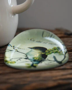 Brocante Glazen Halve Bol Vogel Op Tak, Groot -Bekend Decoratie Winkel brocante glazen halve bol vogel op tak groot 4