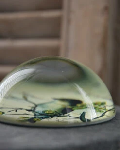 Brocante Glazen Halve Bol Vogel Op Tak, Groot -Bekend Decoratie Winkel brocante glazen halve bol vogel op tak groot 5