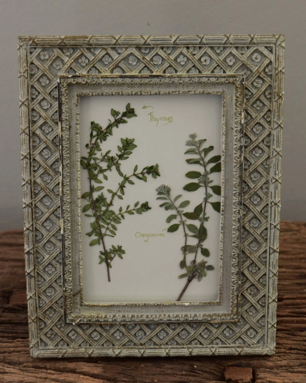 Brocante Lijstje Met Geperst Kruiden 2 Brocante Lijstje Met Geperst Kruiden