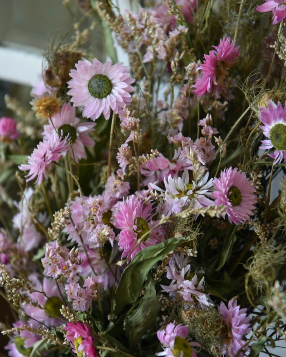 Droogbloem Toef In Fijn Roze Groen 4 Droogbloem Toef In Fijn Roze Groen - Afbeelding 2