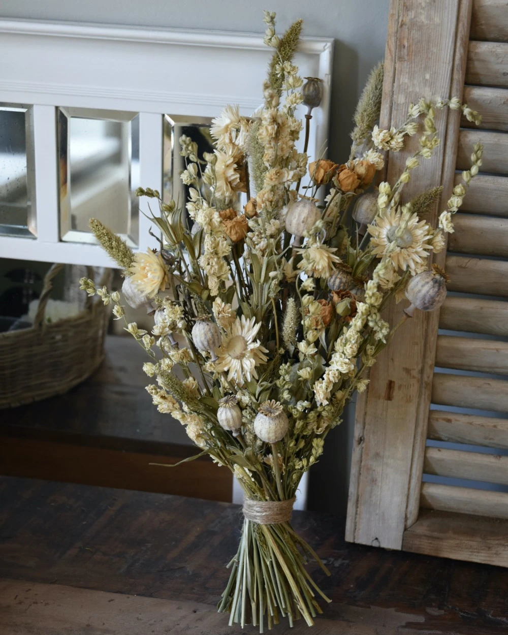 Droogbloem Toef In Gemengd Naturel Crème 4 Droogbloem Toef In Gemengd Naturel Crème - Afbeelding 2