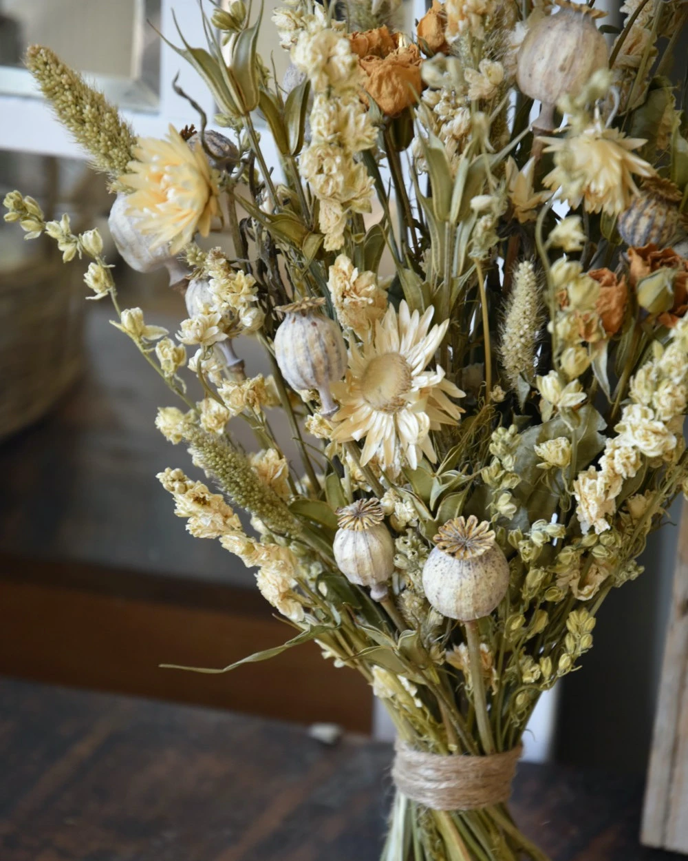 Droogbloem Toef In Gemengd Naturel Crème 7 Droogbloem Toef In Gemengd Naturel Crème - Afbeelding 5