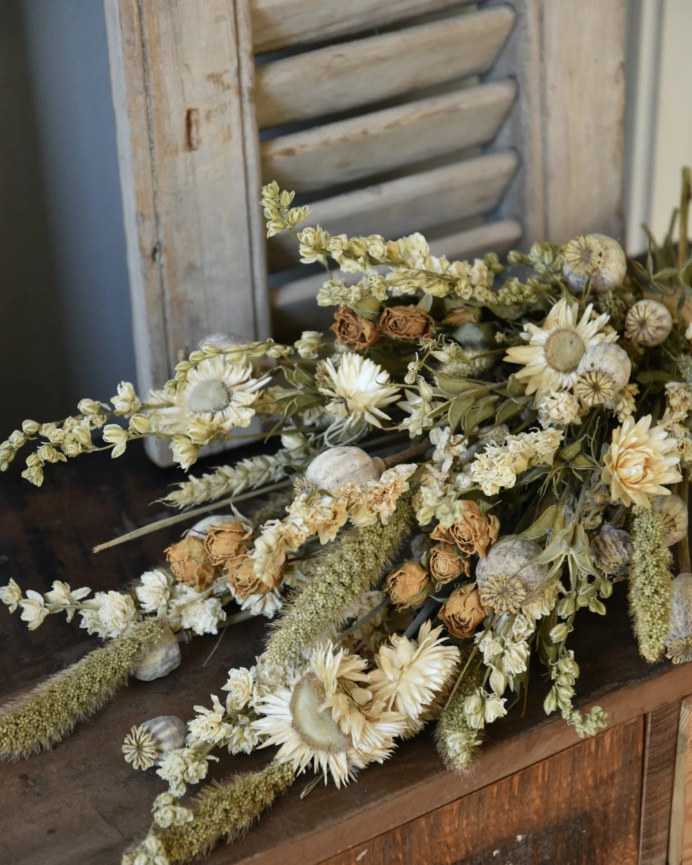 Droogbloem Toef In Gemengd Naturel Crème 3 Droogbloem Toef In Gemengd Naturel Crème