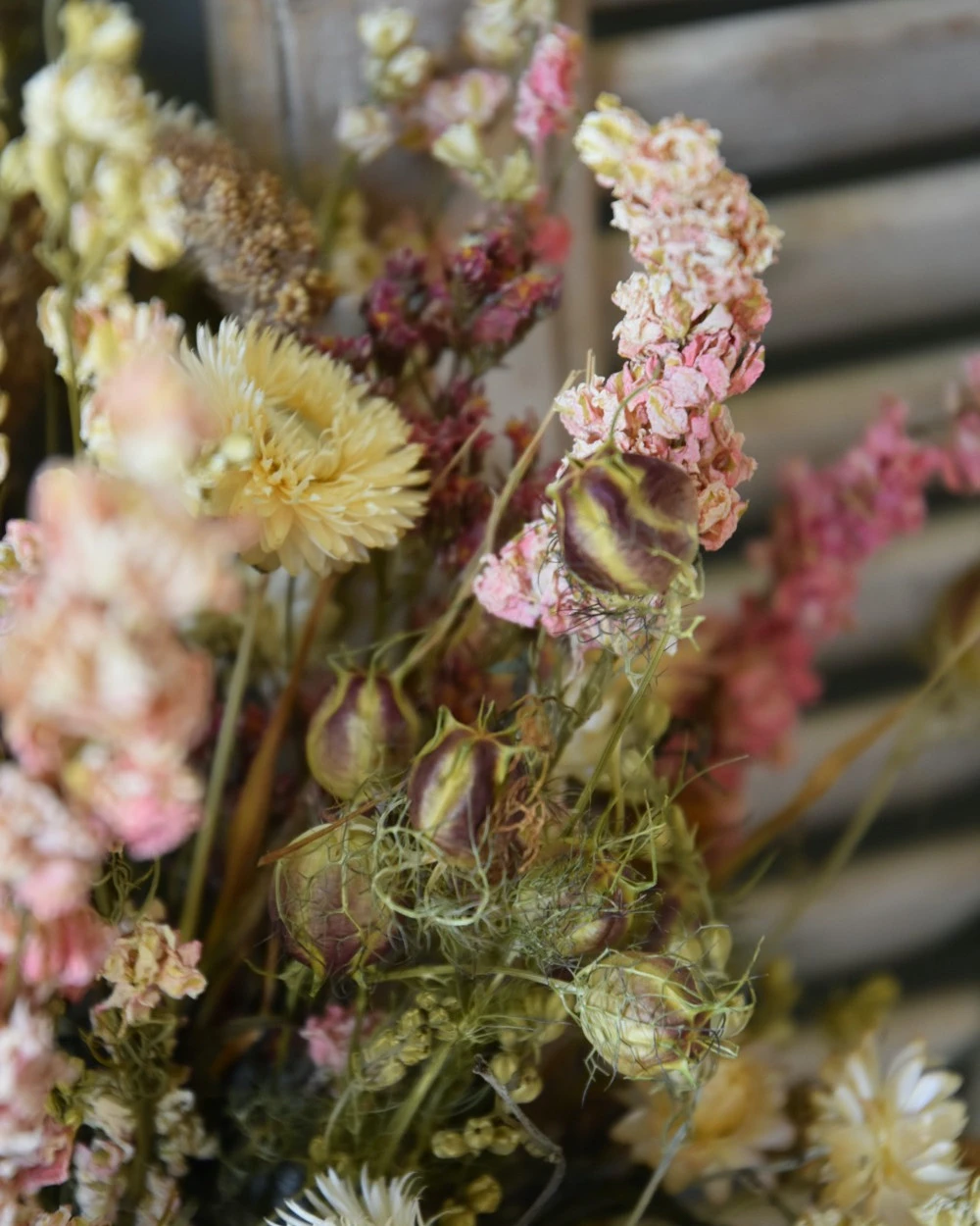 Droogbloemen Boeket In Zachte Naturel Tinten Roze En Crème 8 Droogbloemen Boeket In Zachte Naturel Tinten Roze En Crème - Afbeelding 6