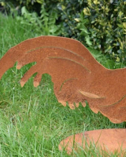 Ecoroest Silhouet Haan Met Sierlijke Staart -Bekend Decoratie Winkel ecoroest silhouet haan met sierlijke staart 1 2