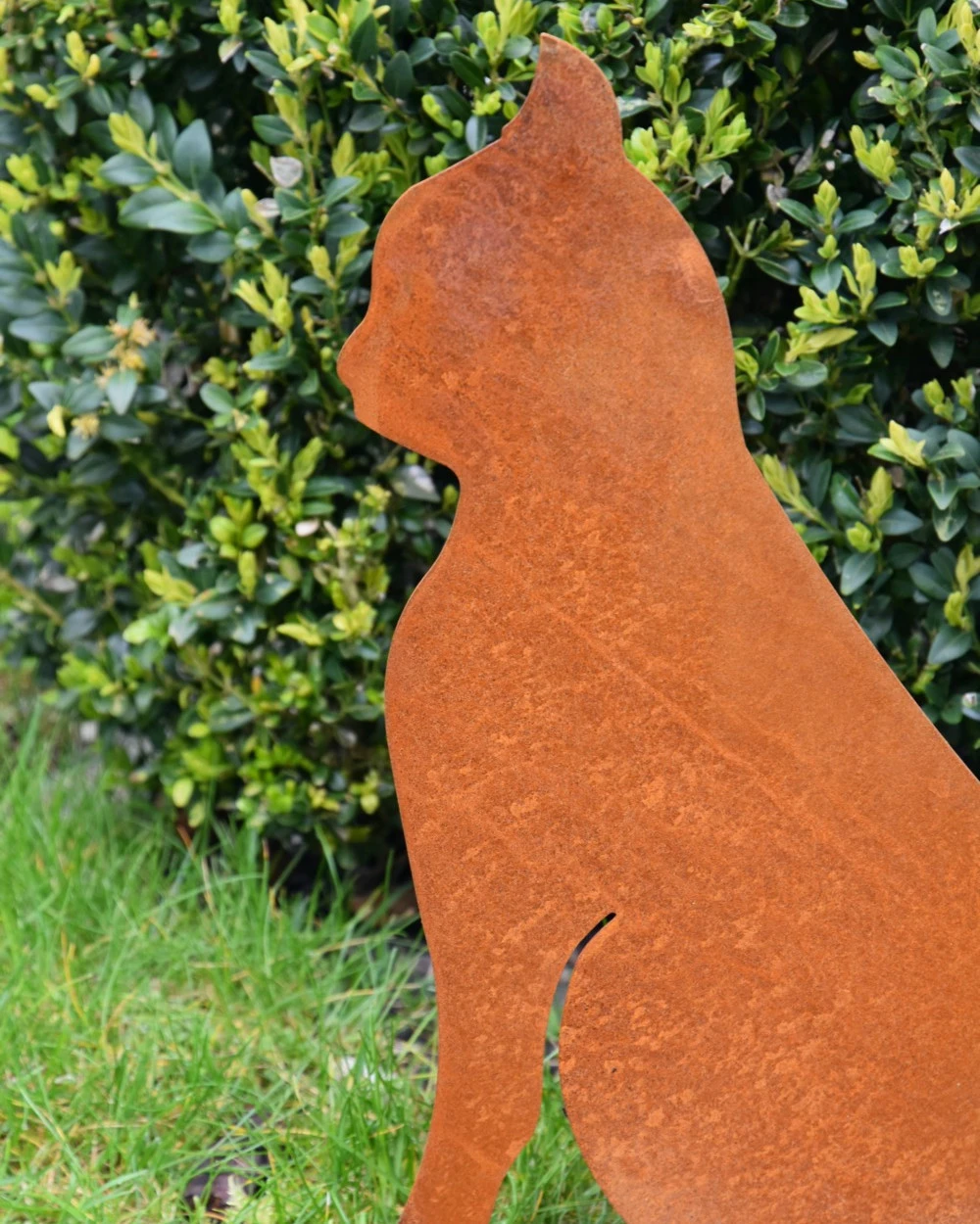 Ecoroest Tuindecoratie Kat Zitten Met Staart Omhoog 4 Ecoroest Tuindecoratie Kat Zitten Met Staart Omhoog - Afbeelding 2