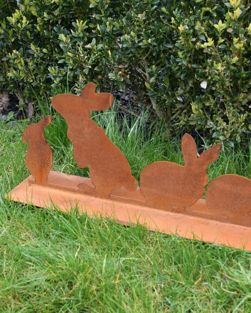 Ecoroest Tuindecoratie Met 5 Verschillende Konijnen Op Een Rij 5 Ecoroest Tuindecoratie Met 5 Verschillende Konijnen Op Een Rij - Afbeelding 3