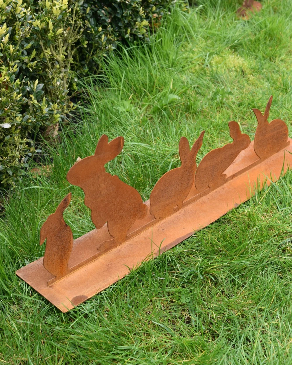 Ecoroest Tuindecoratie Met 5 Verschillende Konijnen Op Een Rij 6 Ecoroest Tuindecoratie Met 5 Verschillende Konijnen Op Een Rij - Afbeelding 4