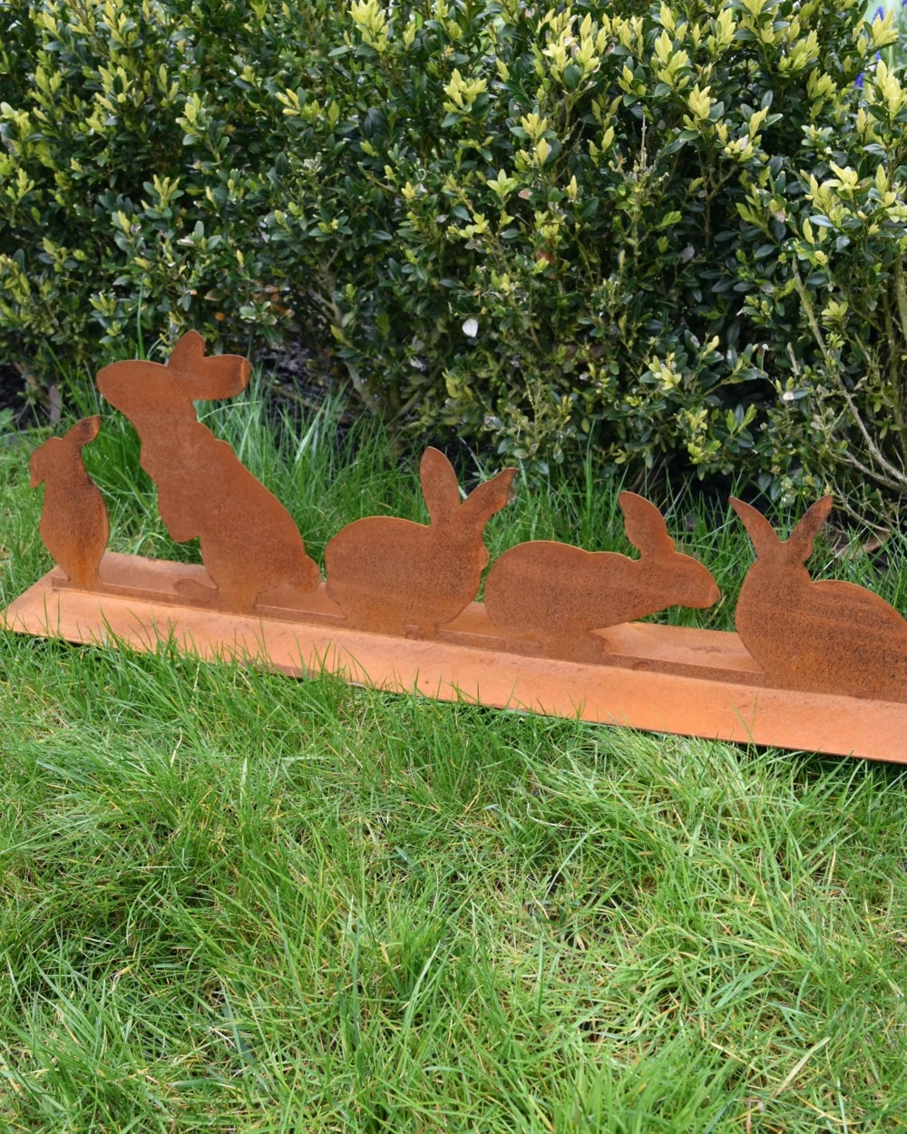 Ecoroest Tuindecoratie Met 5 Verschillende Konijnen Op Een Rij 8 Ecoroest Tuindecoratie Met 5 Verschillende Konijnen Op Een Rij - Afbeelding 6