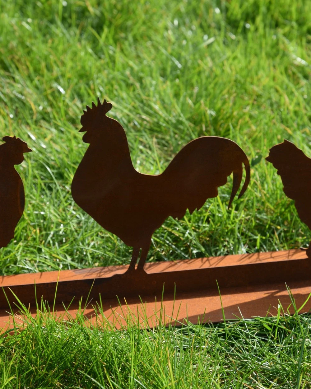 Familie Kip Met Haan Ecoroest Tuindecoratie 8 Familie Kip Met Haan Ecoroest Tuindecoratie - Afbeelding 6