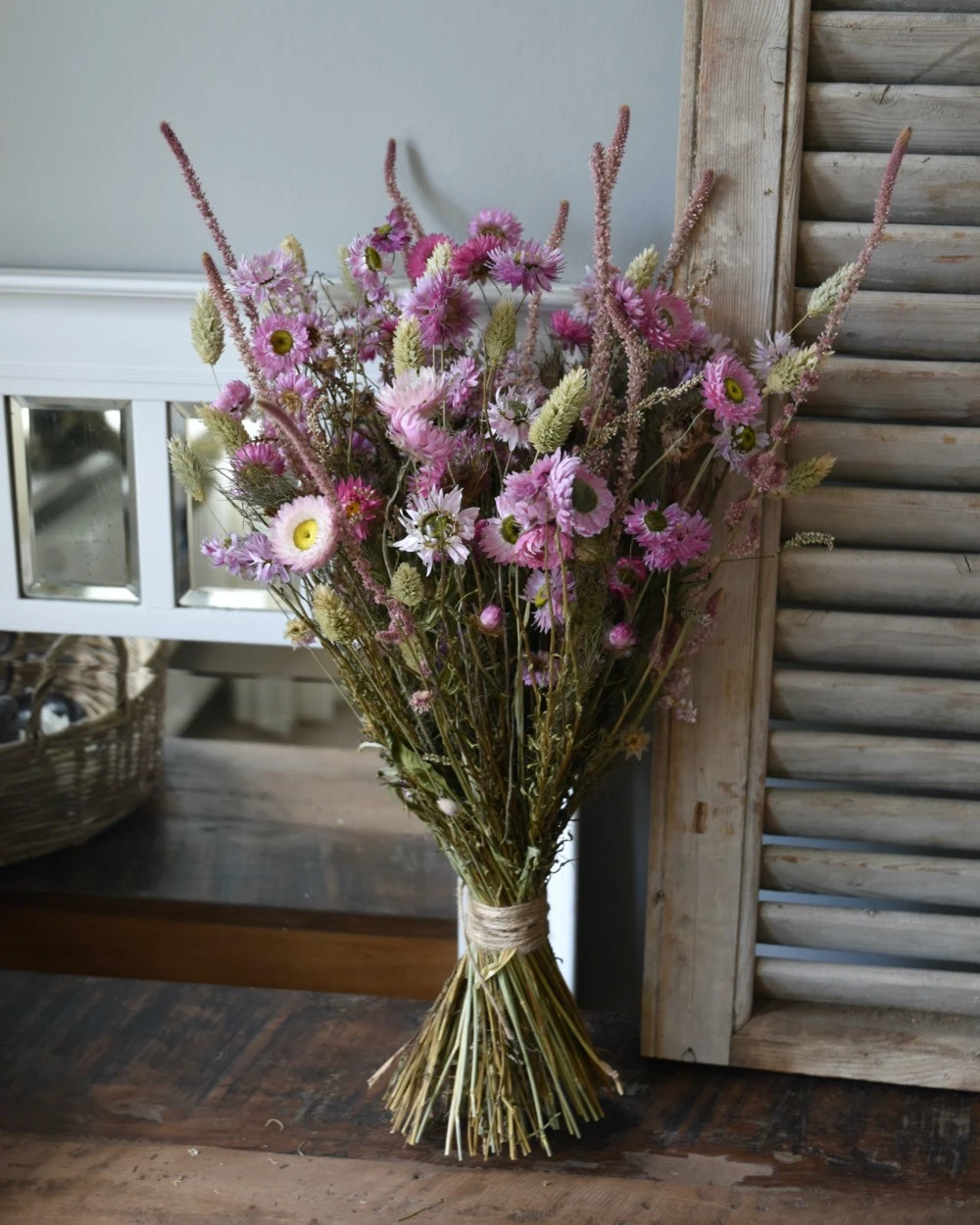 Fijn Droogbloemen Veld Boeket In Het Roze 3 Fijn Droogbloemen Veld Boeket In Het Roze