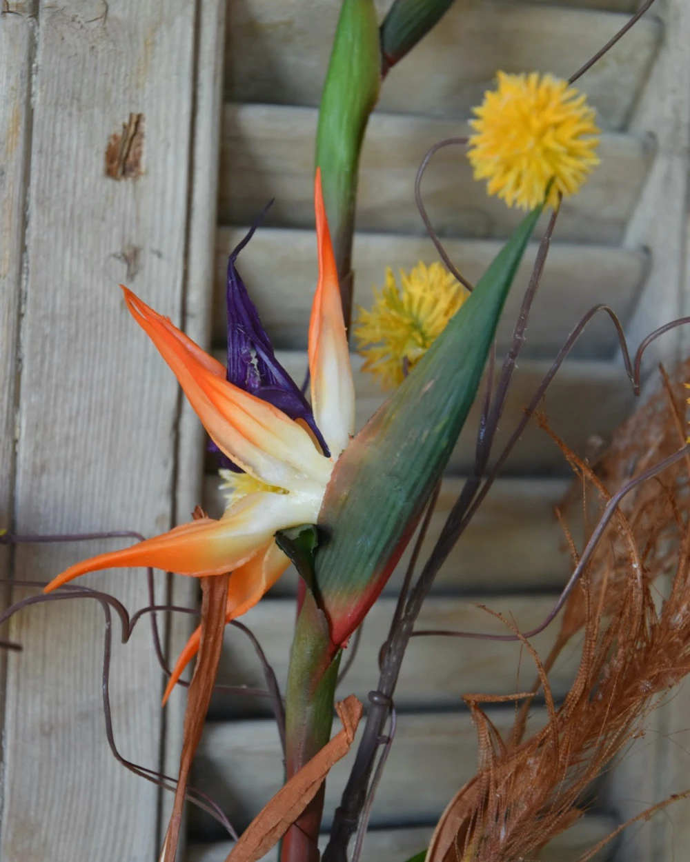 Fles Boeket Met Real Touch Strelitzia's, Paradijsvogelbloem 4 Fles Boeket Met Real Touch Strelitzia's, Paradijsvogelbloem - Afbeelding 2