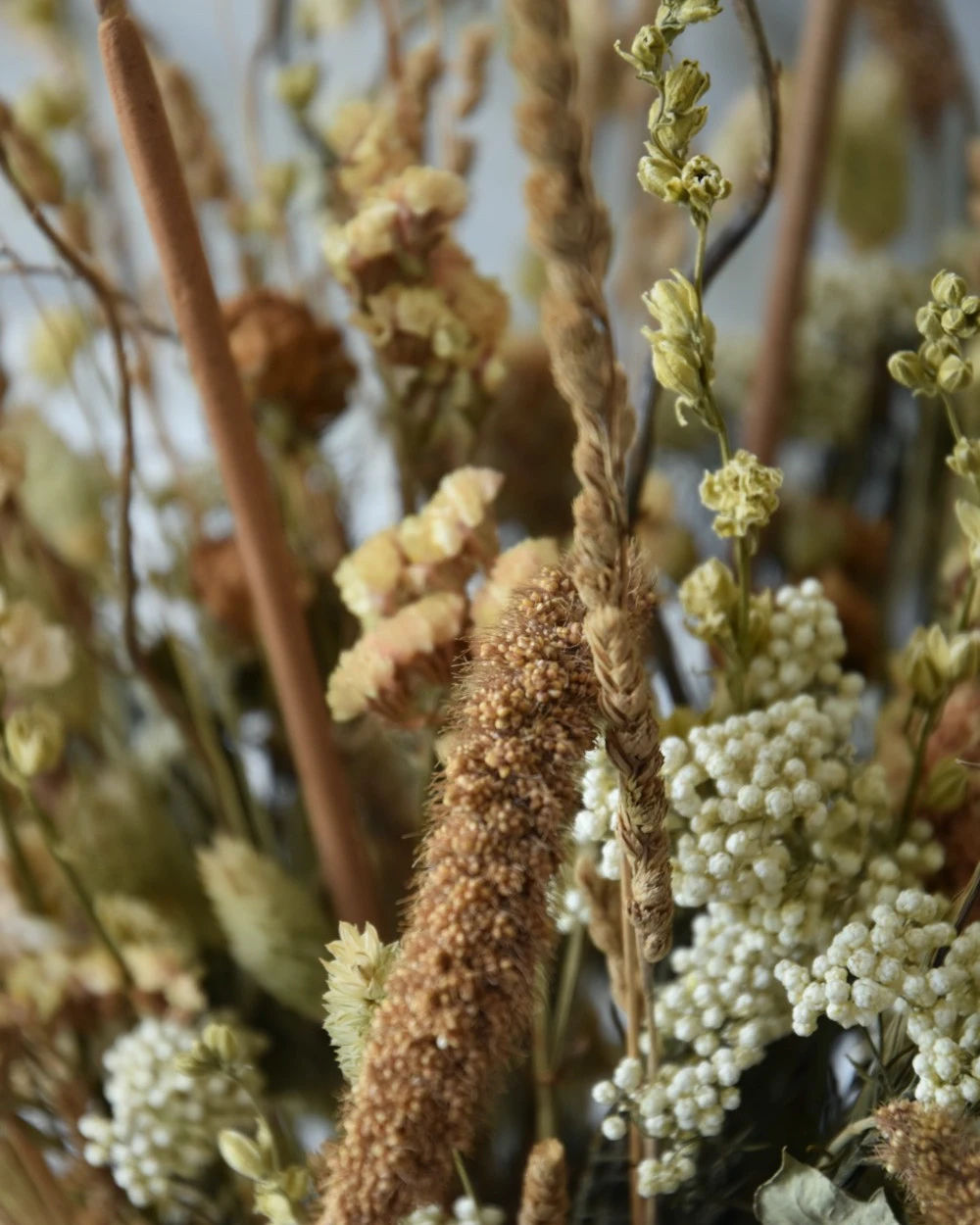 Gelaagd Naturel Crème Droogbloem Boeket 4 Gelaagd Naturel Crème Droogbloem Boeket - Afbeelding 2