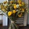 Gemengd Droogbloemen Biedermeier Boeket In Geel Wit En Groen -Bekend Decoratie Winkel gemengd droogbloemen biedermeier boeket in geel wit en groen