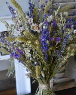 Gemengd Droogbloemen Boeket In Naturel Groen Lila En Blauw -Bekend Decoratie Winkel gemengd droogbloemen boeket in naturel groen lila en blauw 7