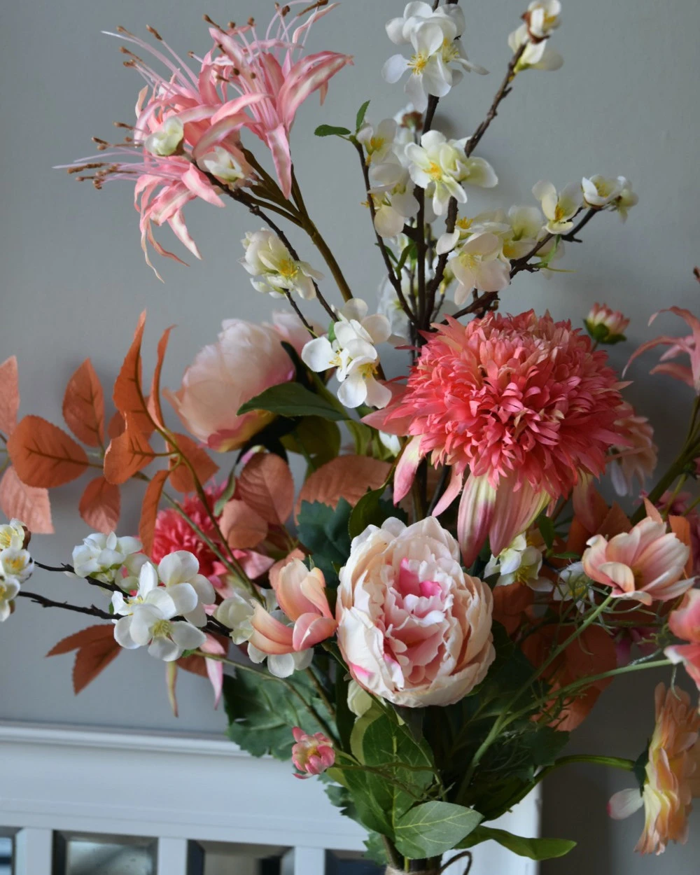 Gevuld Zijde Plukboeket In Perzik Roze Tinten 9 Gevuld Zijde Plukboeket In Perzik Roze Tinten - Afbeelding 7