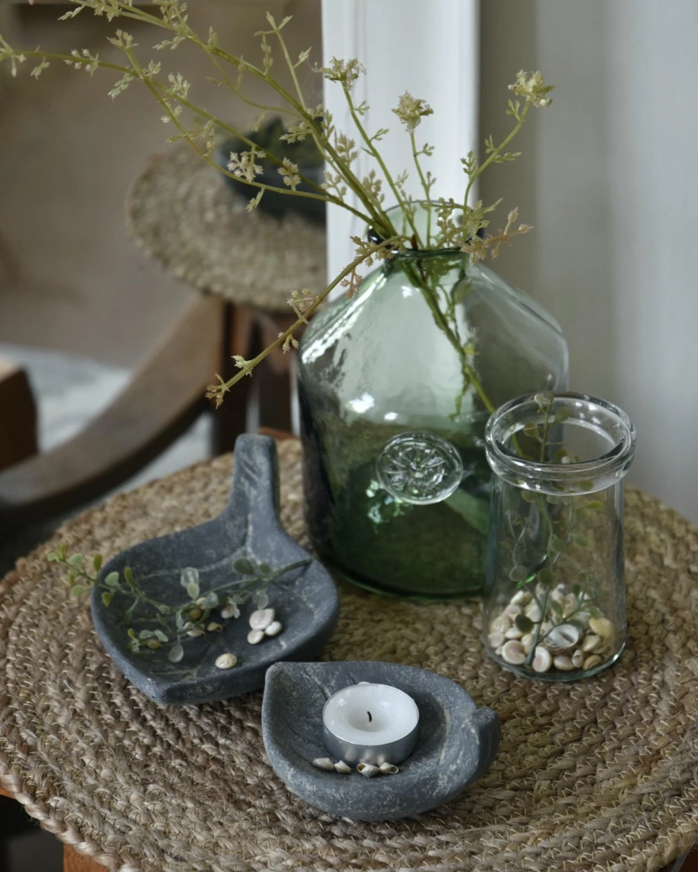 Glazen Apothekers Fles In Het Groen Met Embleem Klein, IB Laursen 4 Glazen Apothekers Fles In Het Groen Met Embleem Klein, IB Laursen - Afbeelding 2