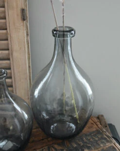 Glazen Ballon Vaas Met Grijze Gloed, IB Laursen