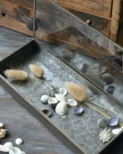 Glazen Kistje In Antiek-look Met Zinken Bodem, IB Laursen -Bekend Decoratie Winkel glazen kistje in antiek look met zinken bodem ib laursen 2