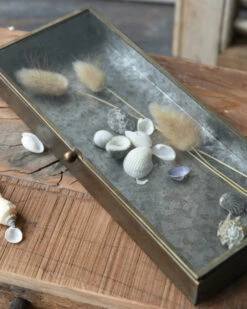 Glazen Kistje In Antiek-look Met Zinken Bodem, IB Laursen -Bekend Decoratie Winkel glazen kistje in antiek look met zinken bodem ib laursen 4