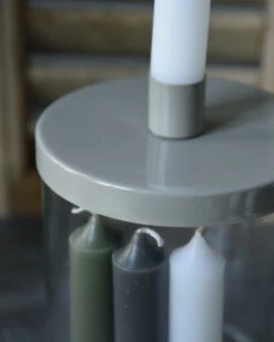 Glazen Pot Met Grijs Metalen Kaarsen Inzet, IB Laursen -Bekend Decoratie Winkel glazen pot met grijs metalen kaarsen inzet ib laursen 2