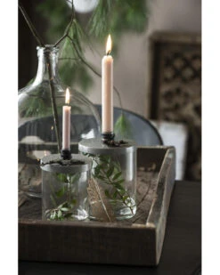 Glazen Pot Met Grijs Metalen Kaarsen Inzet, IB Laursen -Bekend Decoratie Winkel glazen pot met grijs metalen kaarsen inzet ib laursen 3