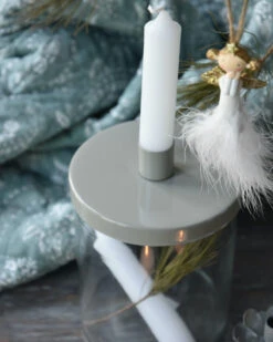 Glazen Pot Met Grijs Metalen Kaarsen Inzet, IB Laursen -Bekend Decoratie Winkel glazen pot met grijs metalen kaarsen inzet ib laursen 4