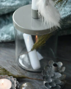 Glazen Pot Met Grijs Metalen Kaarsen Inzet, IB Laursen -Bekend Decoratie Winkel glazen pot met grijs metalen kaarsen inzet ib laursen 5