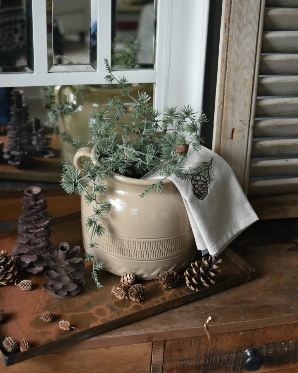 Gres Pot Met Patroon In Onderrand En Oren, IB Laursen 5 Gres Pot Met Patroon In Onderrand En Oren, IB Laursen - Afbeelding 3