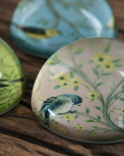 Halve Bol Van Glas Met Vogels In Pastel -Bekend Decoratie Winkel halve bol van glas met vogels in pastel 2