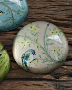 Halve Bol Van Glas Met Vogels In Pastel -Bekend Decoratie Winkel halve bol van glas met vogels in pastel 3