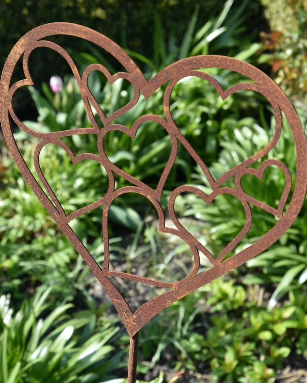 Hart Gevuld Met Harten Ecoroest Tuinprikker 3 Hart Gevuld Met Harten Ecoroest Tuinprikker