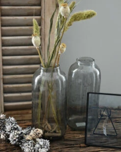 Hoge Vaas Met Bubbels, Zilvermetaal En Grijze Gloed -Bekend Decoratie Winkel hoge vaas met bubbels metaal en grijze gloed 3