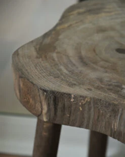 Houten Kruk Met Golvend Blad -Bekend Decoratie Winkel houten kruk met golvend blad 2