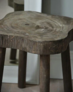 Houten Kruk Met Golvend Blad -Bekend Decoratie Winkel houten kruk met golvend blad 3