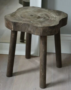 Houten Kruk Met Golvend Blad -Bekend Decoratie Winkel houten kruk met golvend blad 5