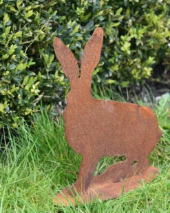 Konijn Met Gespitste Oren, Ecoroest Tuindecoratie -Bekend Decoratie Winkel konijn met gespitste oren ecoroest tuindecoratie 2