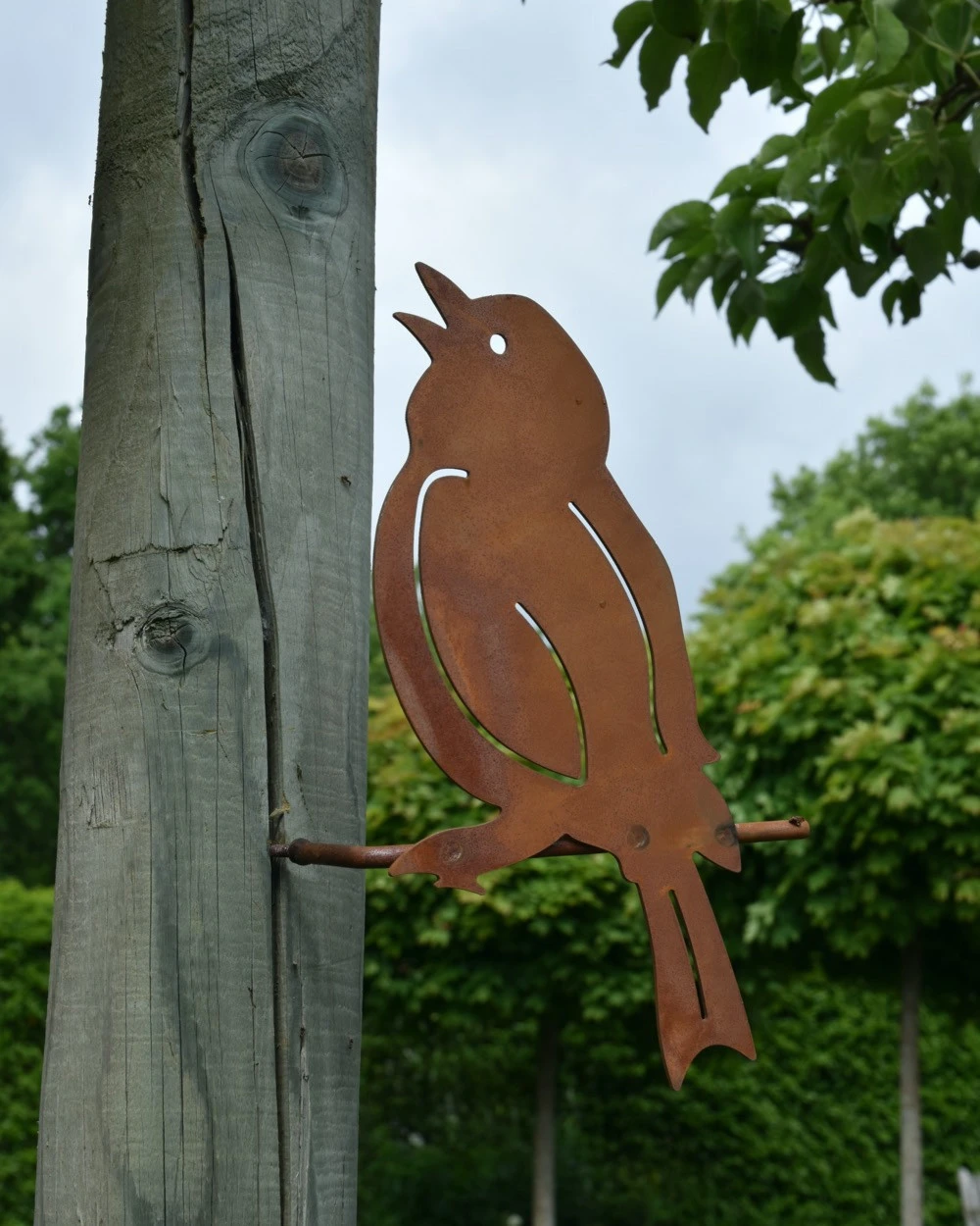 Kwetteraar Tuin Vogel Van Metaal Op Stok 4 Kwetteraar Tuin Vogel Van Metaal Op Stok - Afbeelding 2