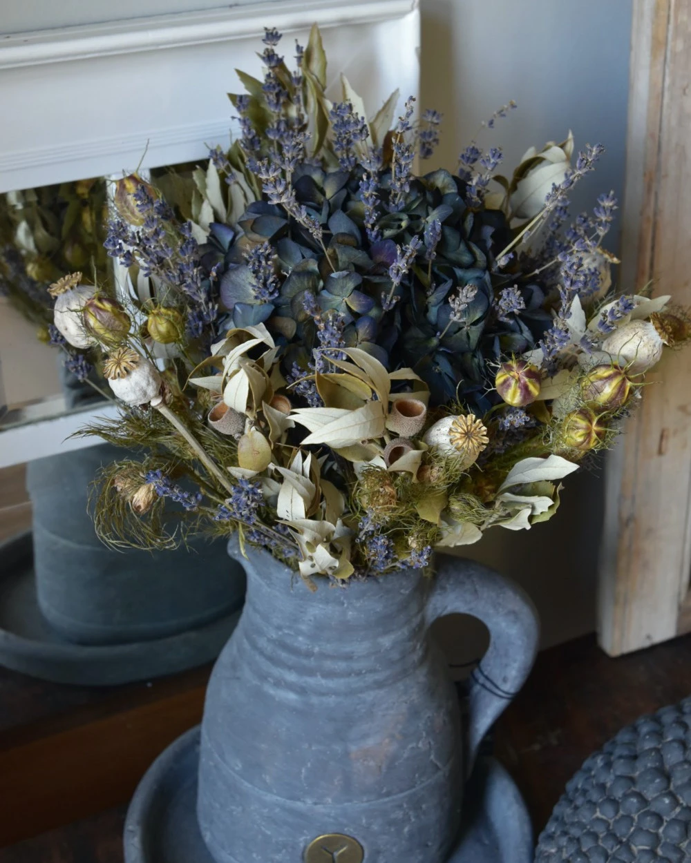 Lavendel Hortensia Biedermeier Droogbloemen Boeket 6 Lavendel Hortensia Biedermeier Droogbloemen Boeket - Afbeelding 4