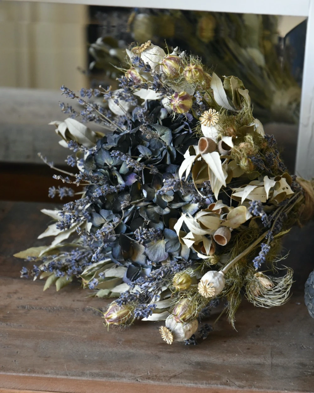 Lavendel Hortensia Biedermeier Droogbloemen Boeket 8 Lavendel Hortensia Biedermeier Droogbloemen Boeket - Afbeelding 6