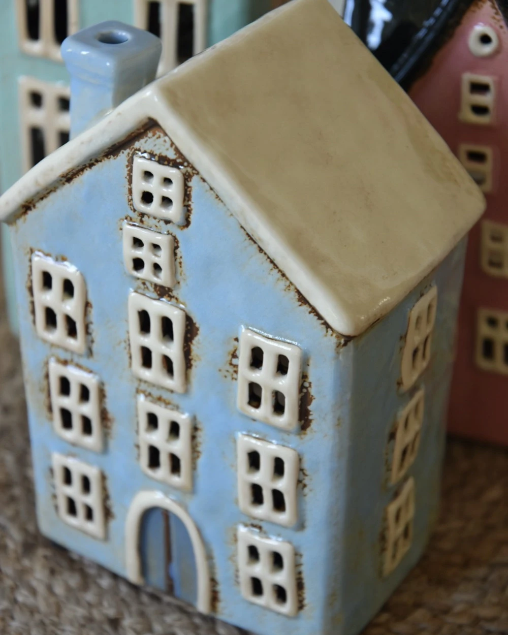 Licht Blauw Pakhuis Nyhavn, Theelicht Huisje IB Laursen 4 Licht Blauw Pakhuis Nyhavn, Theelicht Huisje IB Laursen - Afbeelding 2