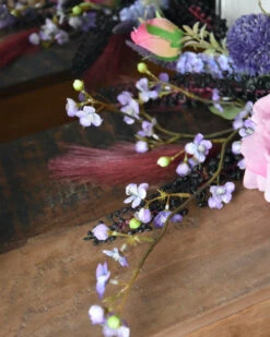 Lila Paars Zijde Pluk Boeket Met Tuinroos, Allium En Bloesem -Bekend Decoratie Winkel lila paars zijde pluk boeket met tuinroos allium en bloesem 3