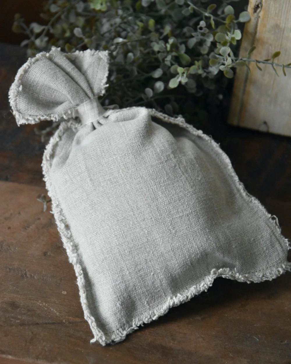 Linnen Geurzakje Met Magnolia Takken, Shabby 6 Linnen Geurzakje Met Magnolia Takken, Shabby - Afbeelding 4