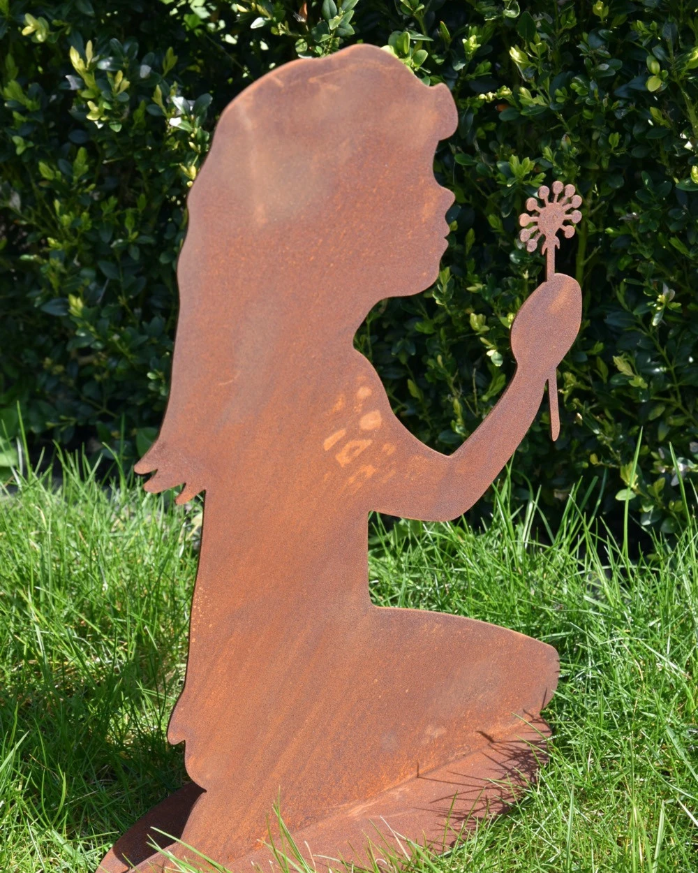 Meisje Met Paardebloem Ecoroest Tuindecoratie 8 Meisje Met Paardebloem Ecoroest Tuindecoratie - Afbeelding 6